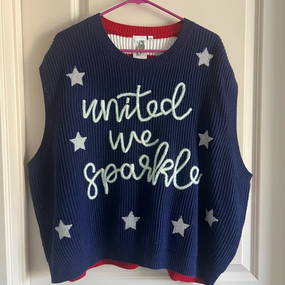 QUEEN OF SPARKLES Sweaters - Queen of sparkles united we sparkle sweater tank / sweater vest xl